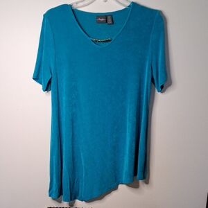 Chico's Asymmetrical Travelers Petite Top